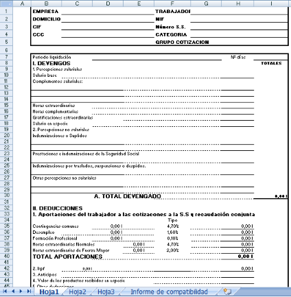 modelo de nomina