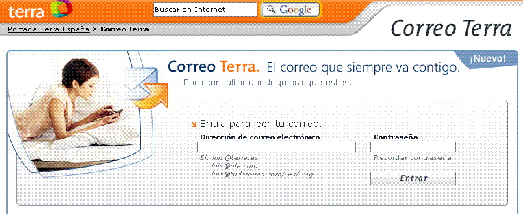 recuperar correo terra